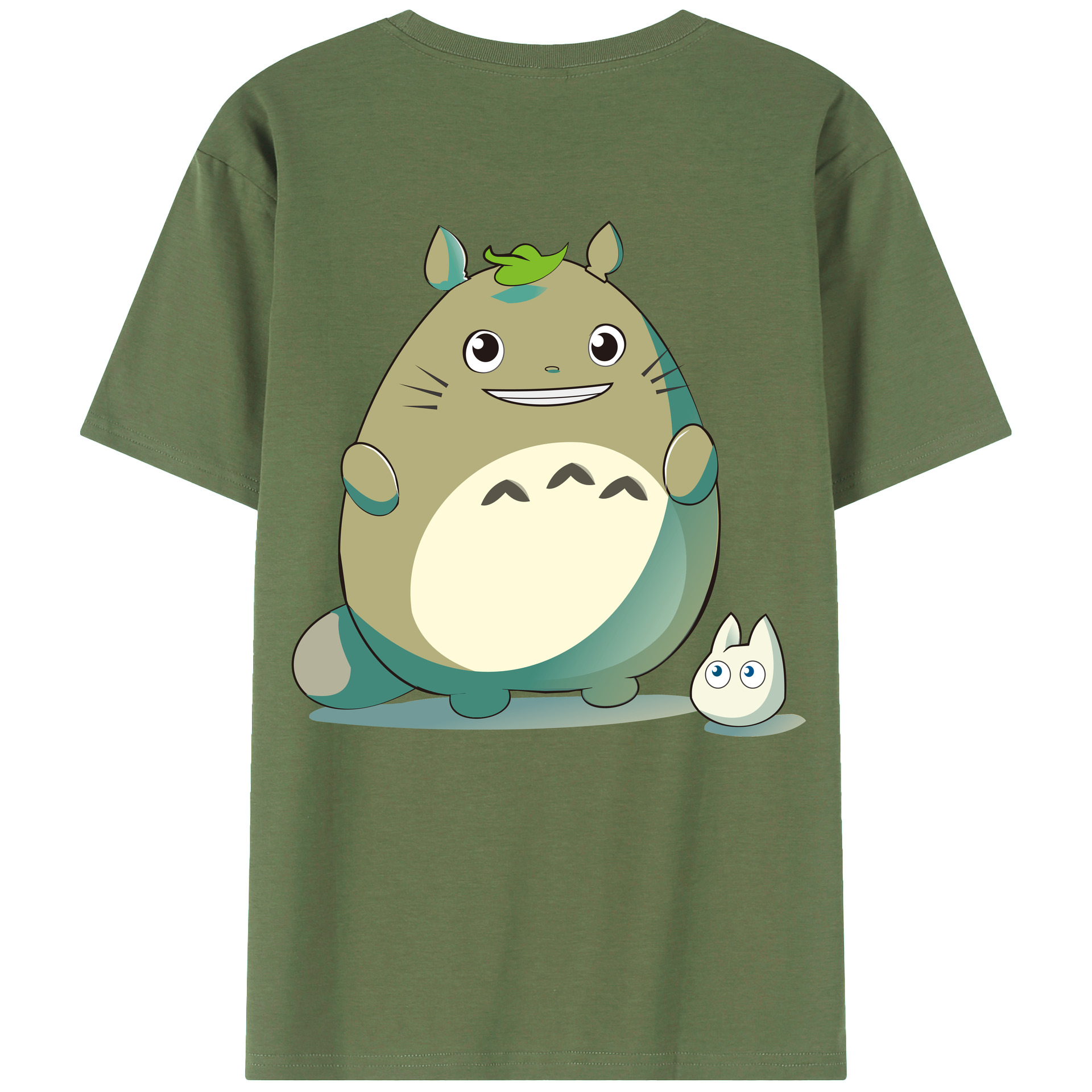 （画像用） となりのトトロ 草壁メイ 草壁サツキ My Neighbor Totoro Satsuki Kusakabe Mei Kusakabe 綿100％ メンズ半袖Tシャツ（バックプリント） 通気性